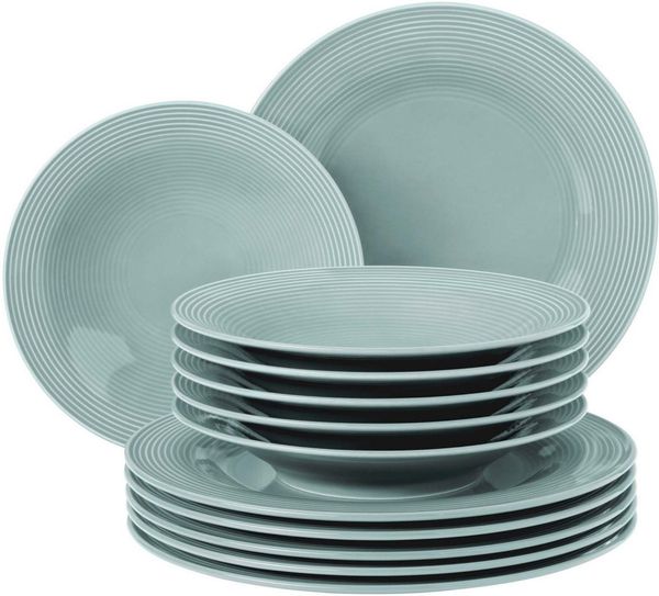 Seltmann Weiden Beat Color Glaze Tafelservice 12-teilig - Arktisblau