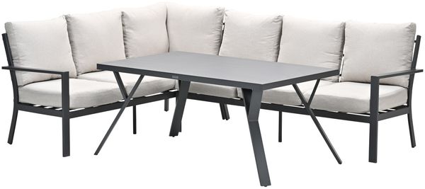 Garden Impressions Sergio Lounge Dining Set 3-teilig – Aluminium Lounge-Essgruppe für Terrasse & Garten