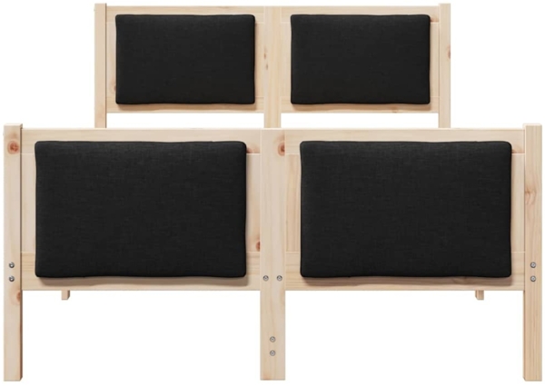 vidaXL Bettrahmen mit Kopfteil Schwarz 120 x 200 cm Stoff 878331 Bild 4