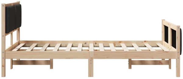 vidaXL Bettrahmen mit Kopfteil Schwarz 120 x 200 cm Stoff 878331 Bild 5