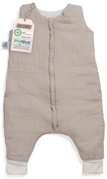 pic Bear Babyschlafsack pic Bear Baby Jumper Schlafoverall Gr. 80cm, Reißverschluss mit Schutz, wattiert, 2,5 TOG, mit Füßen