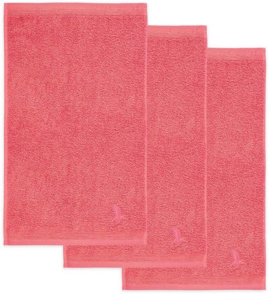 Möve Superwuschel Gästetuch 30x50 cm aus 100% Baumwolle, Coral 3er Set