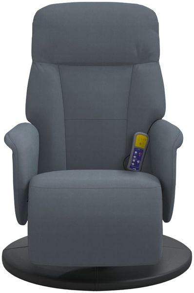 vidaXL Massagesessel mit Fußteil Dunkelgrau Samt 356694 Bild 4