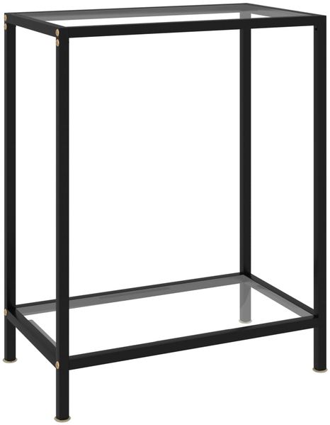 vidaXL Konsolentisch Transparent 60 x 35 x 75 cm Hartglas [322827]