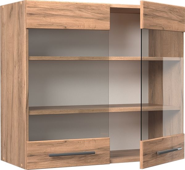 Küchenglasschrank Fame-Line Goldkraft Eiche 80 cm Vicco Bild 4