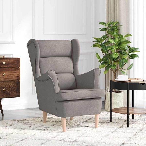vidaXL Sessel Taupe 74x84x100 cm Stoff 4016901