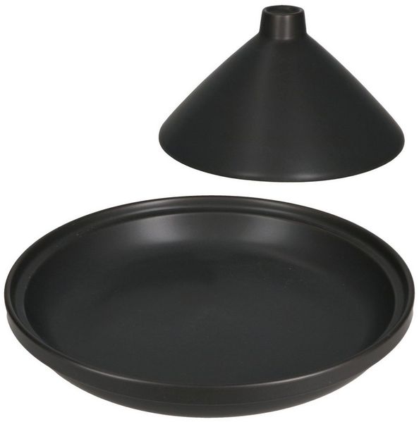 MamboCat Schmortopf MamboCat Tajine Steingut matt schwarz mit Deckel Ofenform Schmor-Topf