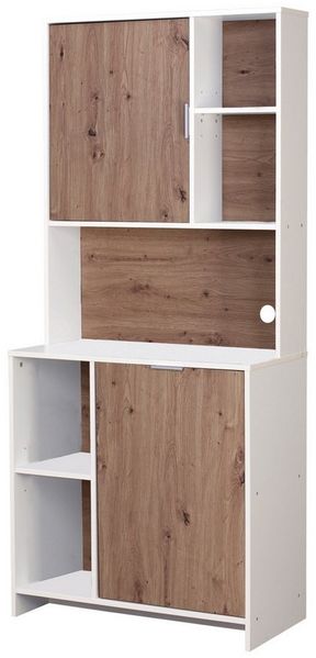 HTI-Living Hochschrank Küchenschrank Malin Weiß Artisaneiche (Stück, 1-St, 1 Küchenschrank) Küchenbuffet