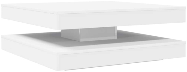 vidaXL Couchtisch 360-Grad Drehbar Weiß 90x90x34,5 cm 3321351