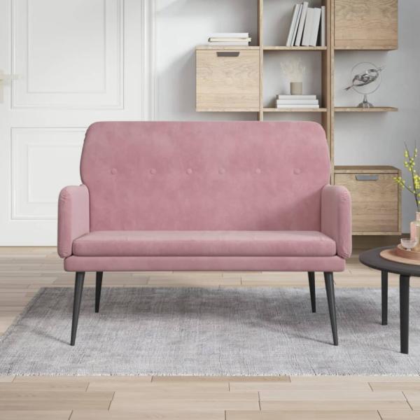 vidaXL Sitzbank Rosa 108x79x79 cm Samt