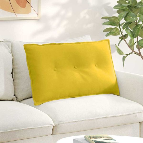 vidaXL Rückenkissen Gelb 80 x 50 cm Cordstoff 42014725