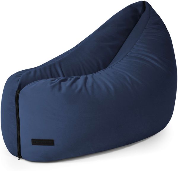 Sitzsack Clip Clap 90, Bezugstoff - Barcelona, 100% Polyester, Navy, 60x90x70