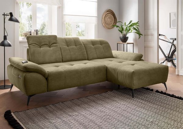 Sofa Fiore Benformato Cord mit elektronischem Sitzvorschub