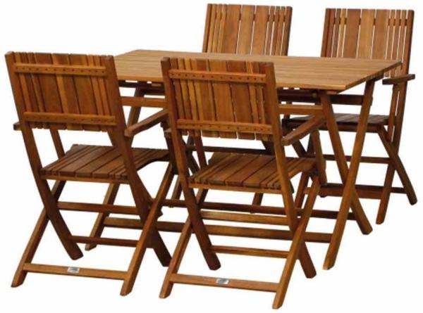 SIENA GARDEN Falun SET Kl-Ses. 5tlg 4xSes, 1xTisch 120x80