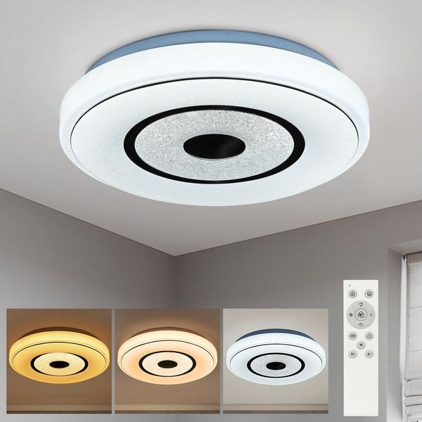 Nettlife LED Deckenleuchte RGB Deckenlampe Tageslichtweiß Dimmbar, CCT, LED fest integriert, Warmweiß Neutralweiß Kaltweiß, für Schlafzimmer Esszimmer Wohnzimmer