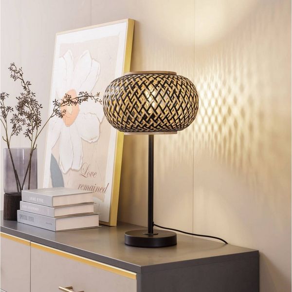 Lindby Tischleuchte Nerys, Holz IP20, 1 x 15 W LED