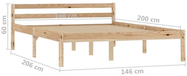 vidaXL Massivholzbett Kiefer 140x200 cm [283193] Bild 14