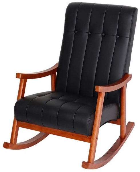 MCW Schaukelstuhl MCW-K10, Mit Armlehnen, Große Sitzfläche, Maximale Belastbarkeit: 130 kg Bild 4