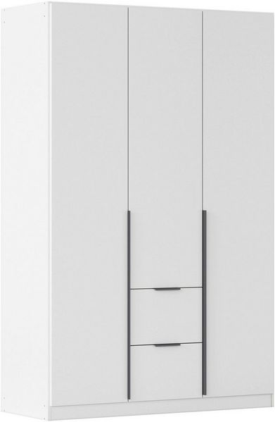 OTTO home Drehtürenschrank Kleiderschrank Schrank Garderobe AGORDO mit Dekor- oder Hochglanzfront (in zwei Griff-Farben, Breite 136 cm) mit Außenschubkästen, Serie in 7 Breiten und 2 Höhen MADE IN GERMANY