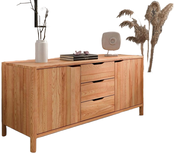 Kommode Swig aus Kernbuche massiv geölt 140x50 cm mit 2 Türen und 3 Schubladen