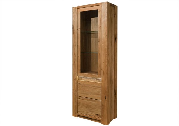 Vitrine Wildeiche 73x40x205 braun geölt KENT #301