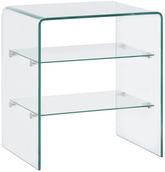 Couchtisch, Hartglas, 50 x 40 x 56 cm