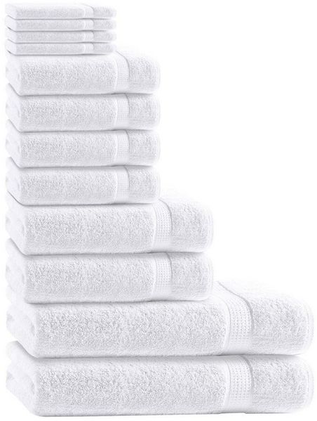 CLASS HOME COLLECTION Handtuch Set 12 TLG Frottee Handtücher Set, 100% Baumwolle (Set, 12-St)