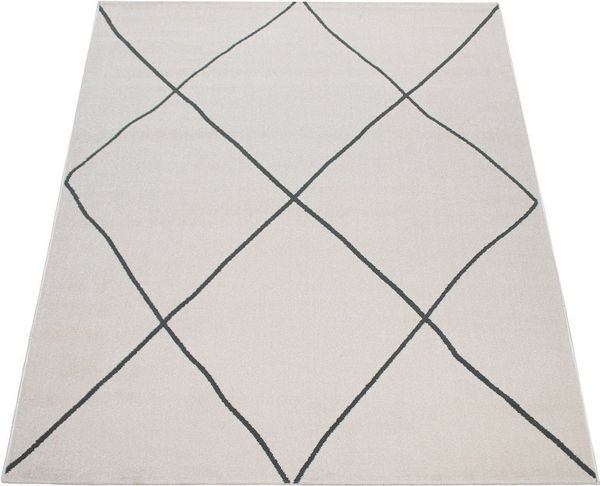 Paco Home Teppich Haral 787, rechteckig, Höhe: 9 mm, Kurzflor, Scandi Design, Rauten Motiv