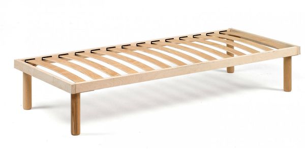 Dmora Doppelbettgestell Pietra, orthopädisches Untergestell mit Holzlatten, 100 % Made in Italy, 160 x 190 x 31 cm