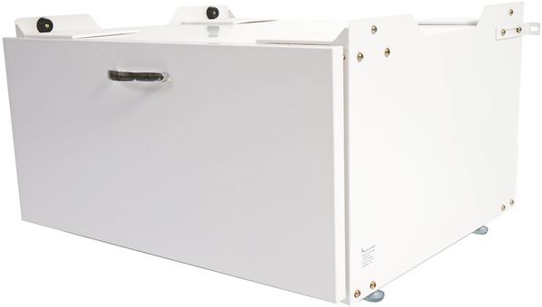 Waschmaschinenunterschrank HWC-E50, Sockel Podest Erhöhung Untergestell, Schublade 33x61x52cm ~ weiß