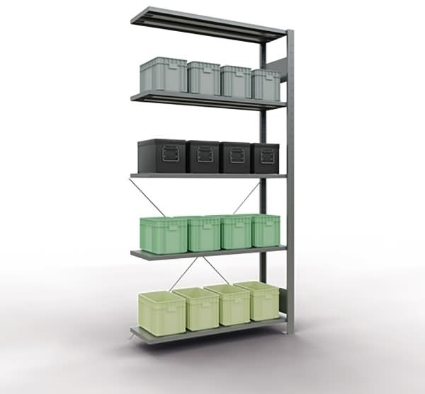 Schulte Regal MULTIplus150 12735 Anbau 2.000x1.000x300mm 5 Böden verzi