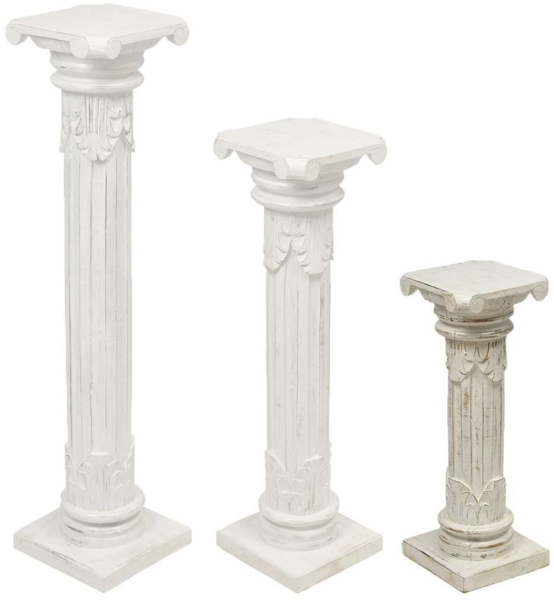 Oriental Galerie Blumenhocker Antike Säule Weiß 60 cm klein (1 St)