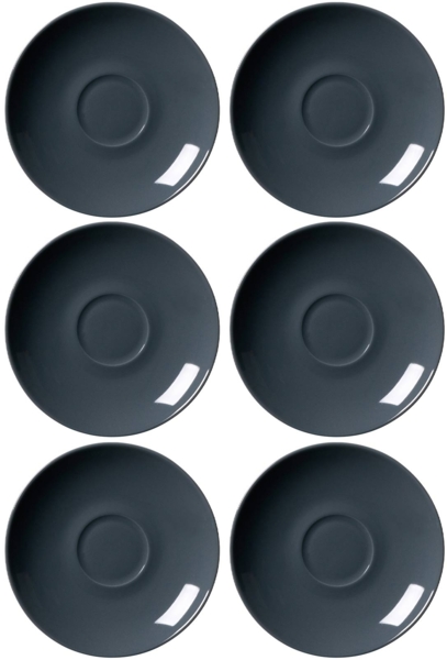 Ritzenhoff & Breker DOPPIO Kaffeeuntertasse 16 cm anthrazit 6er Set