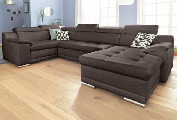 sit&more Wohnlandschaft Andiamo U-Form, mit Kopfteilverstellung, wahlweise mit Bettfunktion