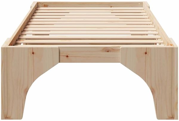 vidaXL Bettrahmen Braun 75 x 190 cm Massives Kiefernholz 873013 Bild 5