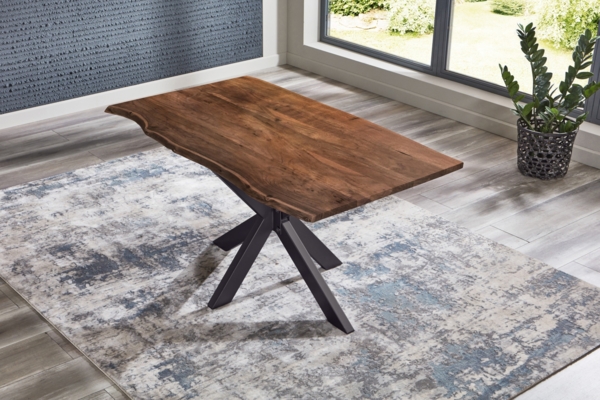 Tischplatte Baumkante massiv Akazie nussbaum 180 x 90 MILO 76630150 Bild 5