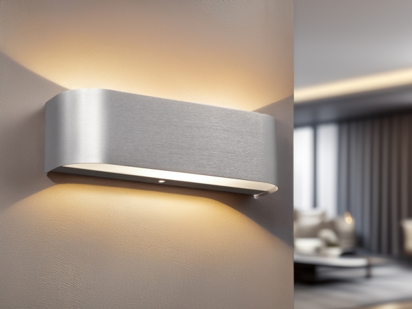 Vornehme 6,4 Watt LED Wandleuchte in Aluminium gebürstet