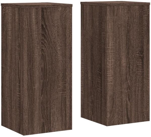 vidaXL Pflanzenständer 2 Stk. Braun Eiche 30x30x70 cm Holzwerkstoff 852930