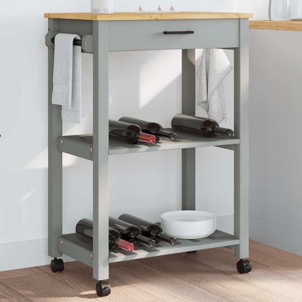vidaXL Küchenwagen MONZA 60x40x88,5 cm Massivholz Kiefer 376092