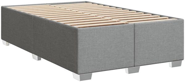 vidaXL Boxspringbett mit Matratze Hellgrau 120x200 cm Stoff 3285848 Bild 8