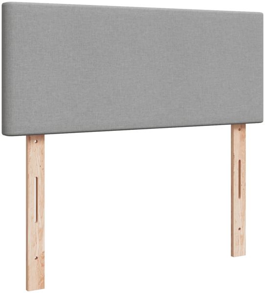 vidaXL Boxspringbett mit Matratze Hellgrau 120x200 cm Stoff 3285848 Bild 7