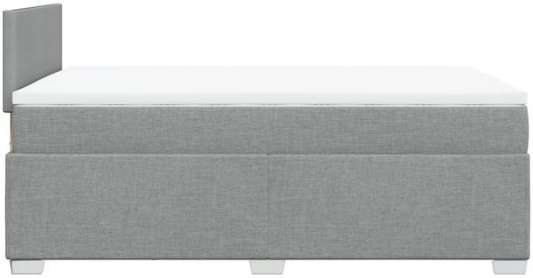 vidaXL Boxspringbett mit Matratze Hellgrau 120x200 cm Stoff 3285848 Bild 5