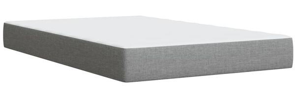 vidaXL Boxspringbett mit Matratze Hellgrau 120x200 cm Stoff 3285848 Bild 10
