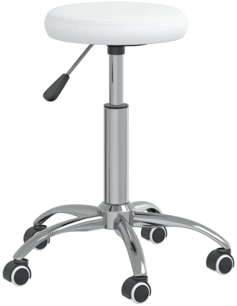 vidaXL Massagehocker Kunstleder Weiß 3085692