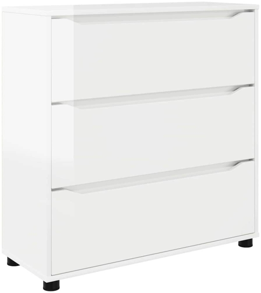 vidaXL Aufbewahrungsschrank Hochglanz Weiß 80 x 31 x 81 cm 888851