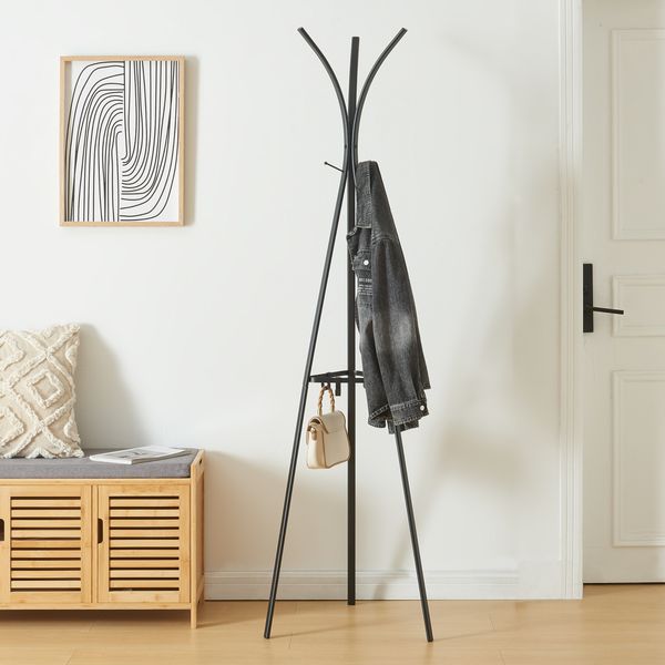Garderobenständer Vevelstad 181x52,5x52,5 cm Stahl [en. casa]