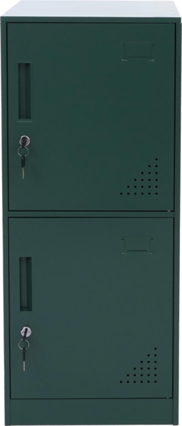 Spind HWC-P63, Schließfach Wertfachschrank Schließfachschrank 2 Türen, 90x38x45cm Stahl ~ grün Bild 7