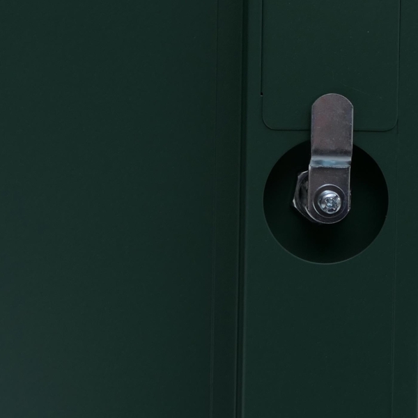 Spind HWC-P63, Schließfach Wertfachschrank Schließfachschrank 2 Türen, 90x38x45cm Stahl ~ grün Bild 5