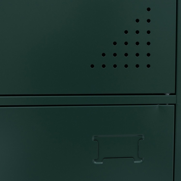 Spind HWC-P63, Schließfach Wertfachschrank Schließfachschrank 2 Türen, 90x38x45cm Stahl ~ grün Bild 3