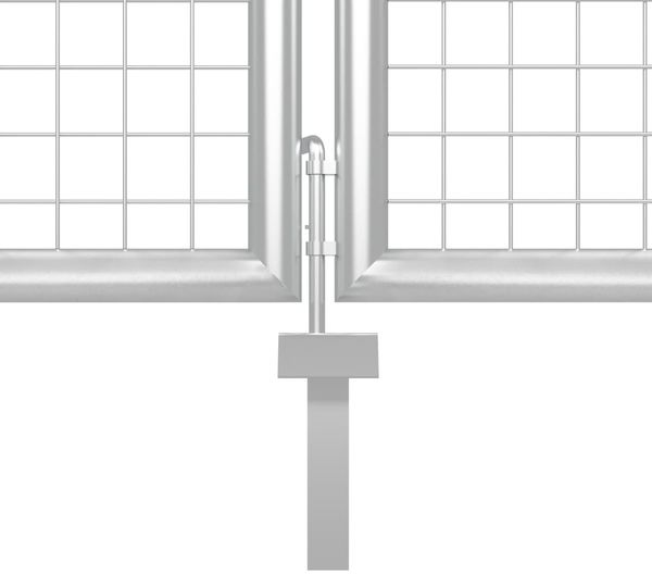 vidaXL Gartentor aus Stahl 350 x 75 cm Silber 144340 Bild 3